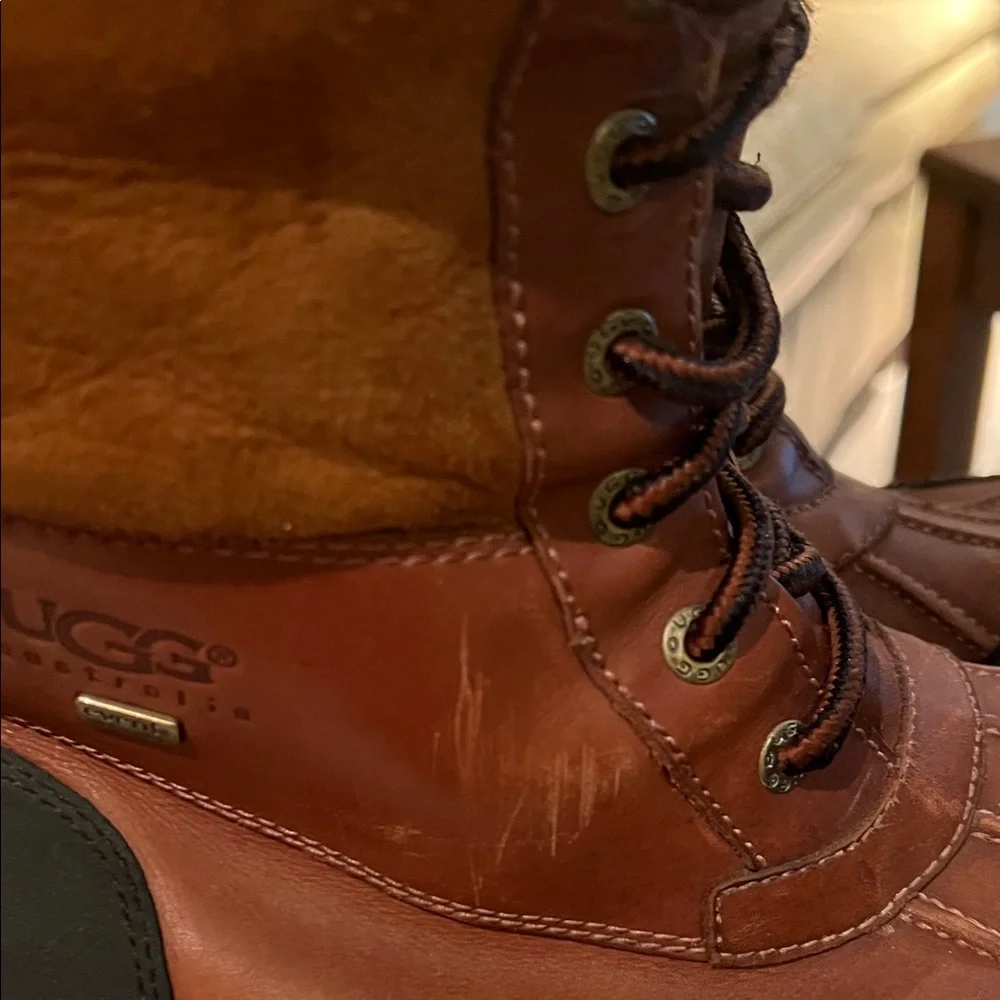 UGG Men’s Butte Shearling Winter Boots in Chestnut Sz 14